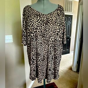 Torrid Super Soft Knit Cheetah Print Tee/Tunic